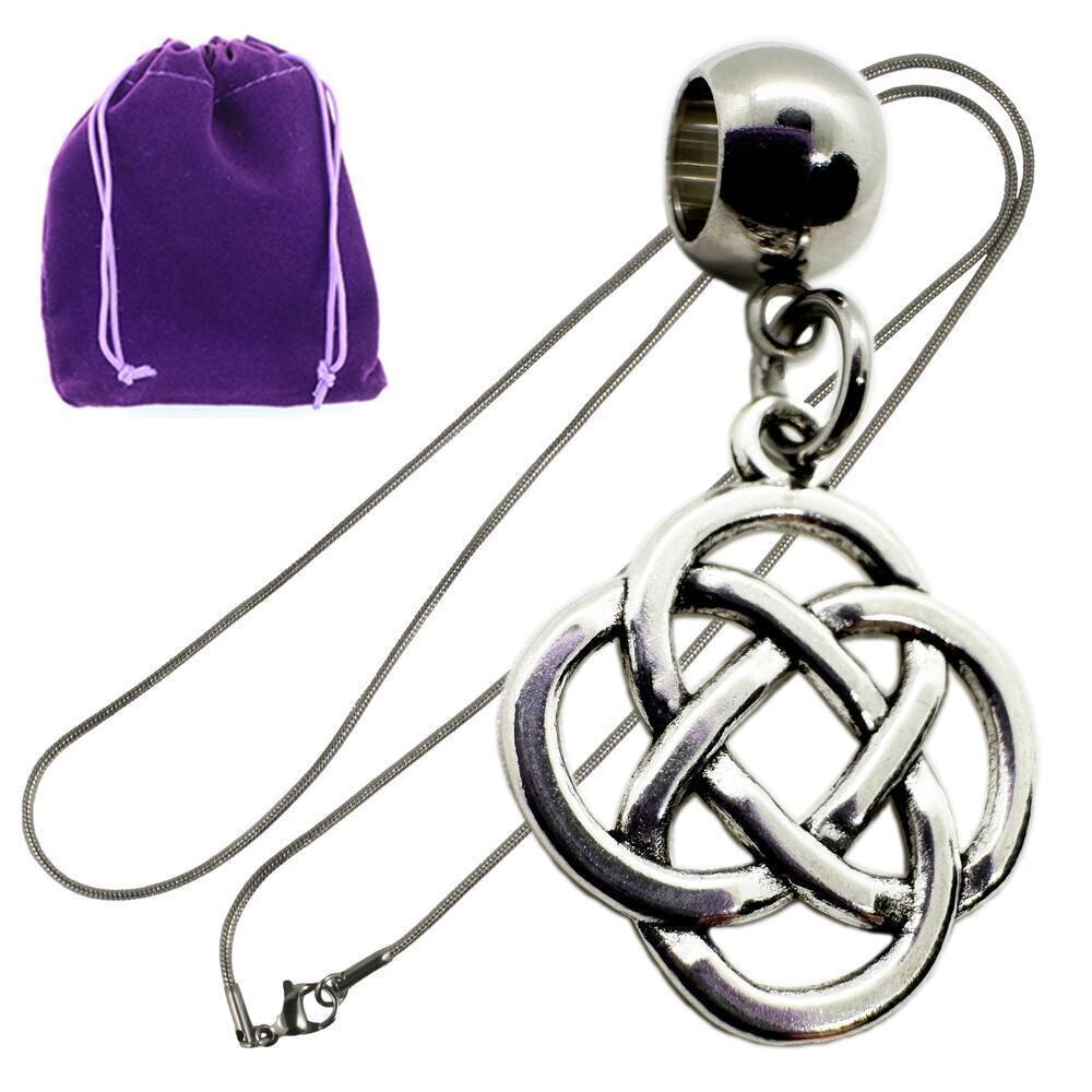 Elegant Silver Knot Necklace